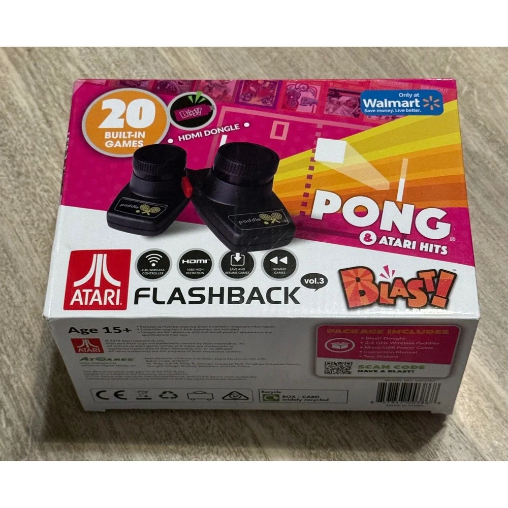 Atari Flashback Blast Vol 3 HDMI Dongle 20 Built-In Games plug and play